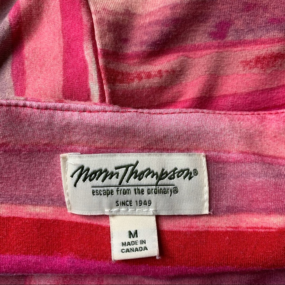 Norm Thompson Pink Strokes Medium 3/4 Sleeve - Picture 4 of 6